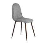 FurnitureR - Chaise de salle manger grise, ensemble de 4, CHARLTON-Jambes En Métal