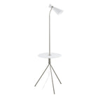 Eglo - Policara lampe de plancher avec interrupteur à levier - 63" - nickel mat-Lampe de plancher