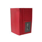 Club Rochelier -  Pochette pour femme avec chéquier et gousset - Rouge-Dimensions: 7,48 po L x 1,18 po L x 3,74 po H