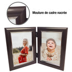 Elementals - Cadres photos doubles pour 2 photos de 4 po l x 6 po H (10,2 cm l x 15,2 cm H) - Vertical - Paquet de 10-Angle ajustable entre les deux cadres connectés