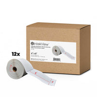 Premium Tape - 4 x 8 po (102 mm x 152 mm) Étiquettes Thermiques Directes - Noyau de 1 po (25 mm) - Paquet de 12-Étiquettes Thermiques Directes