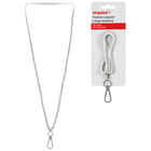 Staples - Tour de cou avec bijoux - blanc/rose-Le crochet pivotant se fixe aux pièces d'identité, aux cartes et à d'autres articles