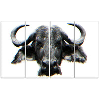 Designart – Stare of the Bull, impression sur toile, 5 panneaux (PT2309-271)-Impression