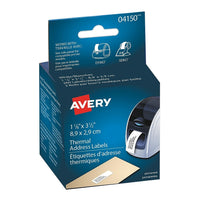 Avery 4150 Étiquettes pour imprimantes d'étiquettes thermiques, 3-1/2" x 1-1/8", 260/pqt-1