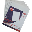 Hilroy – Bloc format lettre, 8 3/8 po x 10 7/8 po, réglage étroit, blanc, paq./5 blocs, 96 feuilles par bloc-Les feuilles se détachent facilement