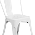 Flash Furniture – Chaise empilable en acier pour l’intérieur et l’extérieur, blanc (CH31230WH)-Finition enduite de poudre blanche