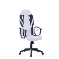 Brassex - Chaise de Jeu Julia - Blanc/Noir-Chaise de Jeu réglable