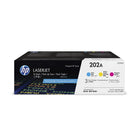 Ens. de 3 cartouches de toner cyan/magenta/jaune d’origine HP 202A-Couleur d’encre : cyan, magenta, jaune