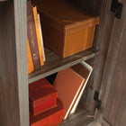 Sauder - La Collection Aspen Post Bureau - Finition Pebble Pine-Conforme à la norme BIFMA x5.5 pour la securite, la durabilite et la performance structurelle.