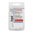 Staples - Étiquettes pour vente au détail - avec ficelle - 2 3/4 po x 1 11/16 po - blanc - Paquet de 50-Une façon facile d'identifier les petits articles et de leur apposer un prix