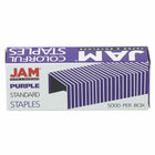 JAM PAPER - Agrafes colorees, Taille norme, Violet, Paquet de 5000-Couleur : Violet