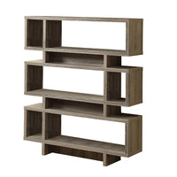 Monarch Specialties - 3251 55 po H Etagere - Style Moderne Taupe Fonce-Bibliothèque à âme creuse, 55 po de haut.