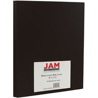JAM Paper Papier couverture cartonné fini lin, 8 1/2 x 11 po, noir, 250 feuilles/rame-Noir