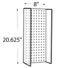Azar Displays – Panneau perforé orange translucide avec ailes, 8 larg. x 20,63 haut. (po) (700359-ORG)-2