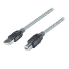 Câble USB 2.0 haute vitesse, AB M/M, 36 pi (3808)-Le répétiteur intégré aide à maintenir la qualité du signal USB 2.0 haute vitesse, les spécifications électriques et de synchronisation.