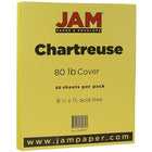 JAM Paper Papier cartonné mat, 8,5 x 11 po, 80 lb, chartreuse, 250/paquet (16729227b)-Chartreuse