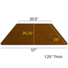 Flash Furniture – Table trapèze mobile à surface en stratifié 30 x 60 x 1,25 po, hauteur ajustable, chêne (XUA3060TRPOKHAC)-26,25 larg. x 57,50 prof. x 22,37 à 30,50 haut. (po)