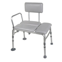 Drive Medical – Banc de transfert rembourré-Gris, en aluminium