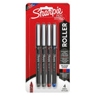 Stylos à bille roulante Sharpie, pointe aiguille, 0,5 mm, couleurs variées, paquet de 4-Stylo à bille roulante