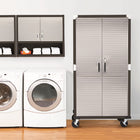 Seville Classics - Armoire de rangement roulante UltraHD - 36 po L x 18 po l x 72 po H - Graphite-Garantie limitée d'un an du fabricant