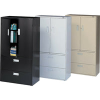 ProSource - Armoire Multi-Stor, sable-Grande armoire à usages multiples à deux portes avec charnières 