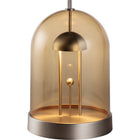 TuBICen - Amber Lampe de table - Nickel-Fonctionnement sur piles