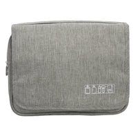 Nicci - Trousse de Toilette Deluxe - Gris-Poignée de transport supérieure en même tissu