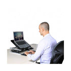 Uncaged Ergonomics – Convertisseur de bureau debout pour portatif, très haut avec tapis de souris, noir-Inclinaison réglable : le panneau s'incline de plat à 40 degrés pour optimiser les angles de vue et réduire l'éblouissement de l'écran