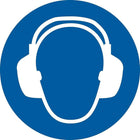 Accuform Signs - Étiquettes De Sécurité Iso Obligatoire - Portez Une Protection Auditive, 2po x 2po, Vinyle, Pictogramme-Type d'affichage Adhésif