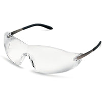 Crews, Lunettes De Sécurité Blackjack Lentille Transparent, Revêtement Anti-Égratignures, Csa Z94.3/Ansi Z87+, paquet de 12-Revêtement des lentilles Anti-égratignures