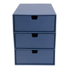 Coffret à 3 tiroirs Ingrid, Bigso Box of Sweden, bleu marine-20,5x25x16cm