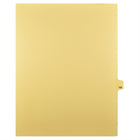 Markmaker - Intercalaires imprimes Legal, Chamois, 1/25th coupe, format lettre, sans trous, 25 tabs/PQT, 5 PQT/Boite, Numero 166-Intercalaires imprimes Legal