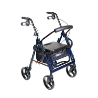 Drive Medical - Fauteuil de transport/rollator Duet, bleu-Bleu, aluminium