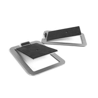 Kanto – Supports de haut-parleur de table S4 pour haut-parleurs de taille moyenne, acier inoxydable-Angle de 16 degrés plaçant les haut-parleurs en direction de vos oreilles