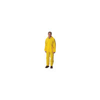 Wayne Safety - Ensemble de pluie 3 pièces (veste/pantalon/capuche) - Très grand - Jaune-Jaune
