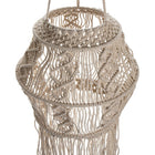 Truu Design - Hand Crafted Macrame Hanging Lamp Shade 11.5 x 37, inches, Cream White-Usage: ajoutez une touche décorative à votre lampe avec cet abat-jour en macramé joliment noué et conçu
