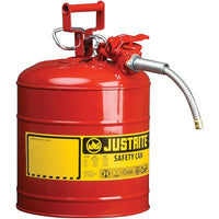 JustriteMD – Bidon de sécurité AccuFlowMC de type II, 5/8 po, 2 1/2 gal, rouge-Le mécanisme de déclenchement Safe-SqueezeMD exclusif d’AccuflowMC offre un débit régulier et un versement précis