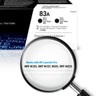 HP 83A (CF283AD) Ens. 2 cartouches de toner HP LaserJet noir dâ€™origine-Rendement approximatif par cartouche: 1 500 pages
