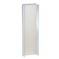 Azar Displays – Présentoir à panneau perforé avec ailettes latérales, 60 x 16,75 po, blanc (700356-WHT)-En panneau perforé