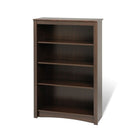 Prepacâ – Bibliothèque à 4 tablettes, fini espresso-Dimensions : 48 haut. x 31 1/2 larg. x 13 prof. (po)