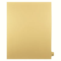 Markmaker - Intercalaires imprimes Legal, Chamois, 1/25th coupe, format lettre, sans trous, 25 tabs/PQT, 5 PQT/Boite, Numero 124-Intercalaires imprimes Legal