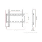 CorLiving - Support mural fixe à profil bas pour téléviseurs de 26 po à 65 po, jusqu'à 40 kg, noir-Tailles VESA de 200x200 à 400x400