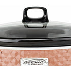 Brentwood Mijoteusecolour Select 7QT cuivre-Couvercle en verre trempé