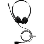 Jabra - Casque Filaire Large Bande 2400 II QD Duo NC - Noir-Design et couleur : noir, supra-auriculaire, bandeau rembourré, perche flexible