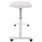 Proline – Table de 5 pi à réglage pneumatique de la hauteur, blanc-Surface en stratifié blanc
