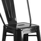 Flash Furniture – Ensemble avec table bistro et 2 tabourets, intérieur/extérieur, métal, noir (CH31330B230GBBK)-Finition enduite de poudre noire