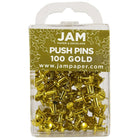 JAM Paper – Punaises, or brillant, 2 paquets de 100, total de 200 (222419051a)-2 paquets de 100