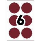 Avery Sceaux juridiques permanents, 1 15/16 po, rouge foncé, paq./60 (2354)-Idéal pour récompenses et certificats