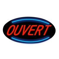 Royal Sovereign – Enseigne OUVERT à DEL, ovale-Le lettrage 3D surélevé offre une allure néon mais en réalité le système d'éclairage À DEL utilise très peu d'électricité lorsque comparé au néon et est dotyé d'une durée de vie d'environ 80 000 heures