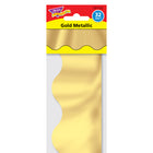 TREND enterprises, Inc. - Terrific Trimmers, 2-1/4po x 32 pi, or métalisé, paquet de 10-Bordures décoratives de papier précoupé pour les présentations et l'artisanat